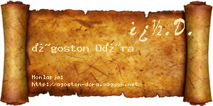Ágoston Dóra névjegykártya